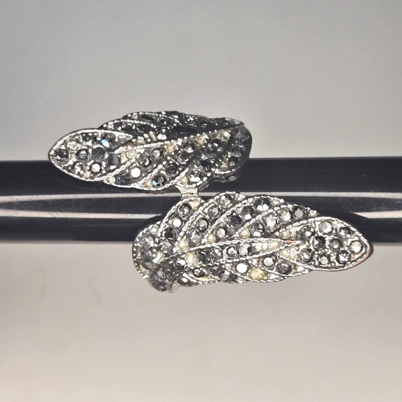 Silver Feather Leaf Wrap Ring - Picture 2 of 6